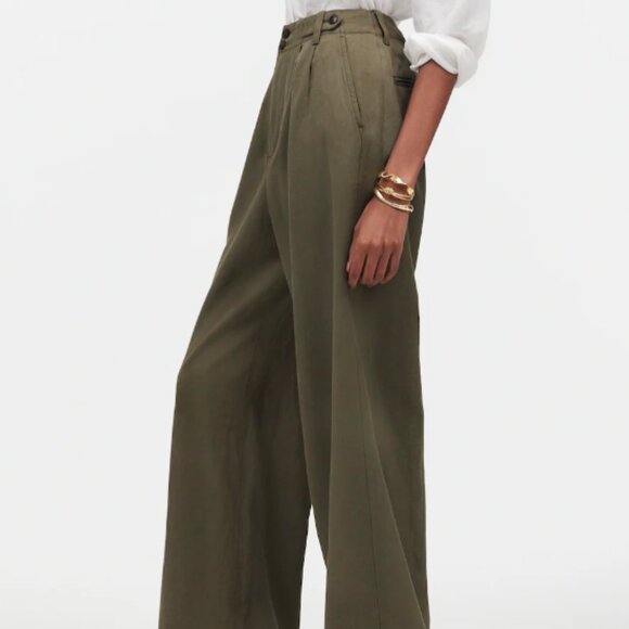 NWT Madewell The Tall Harlow Wide-Leg Pant -- Faded Ivy - Picture 3 of 14
